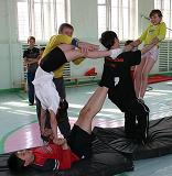 Постановка трюка на тренировке
